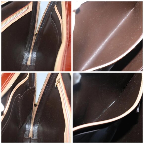 LOUIS VUITTON Monogram Vernis Van Damme Hand Bag Bronze M91125 LV Auth 134518 - Picture 16 of 16